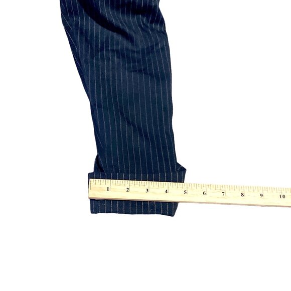 Linda Segal Jacket Womens 10 Pin Stripe Paisley Empire Short Lined Office VTG - Picture 10 of 16